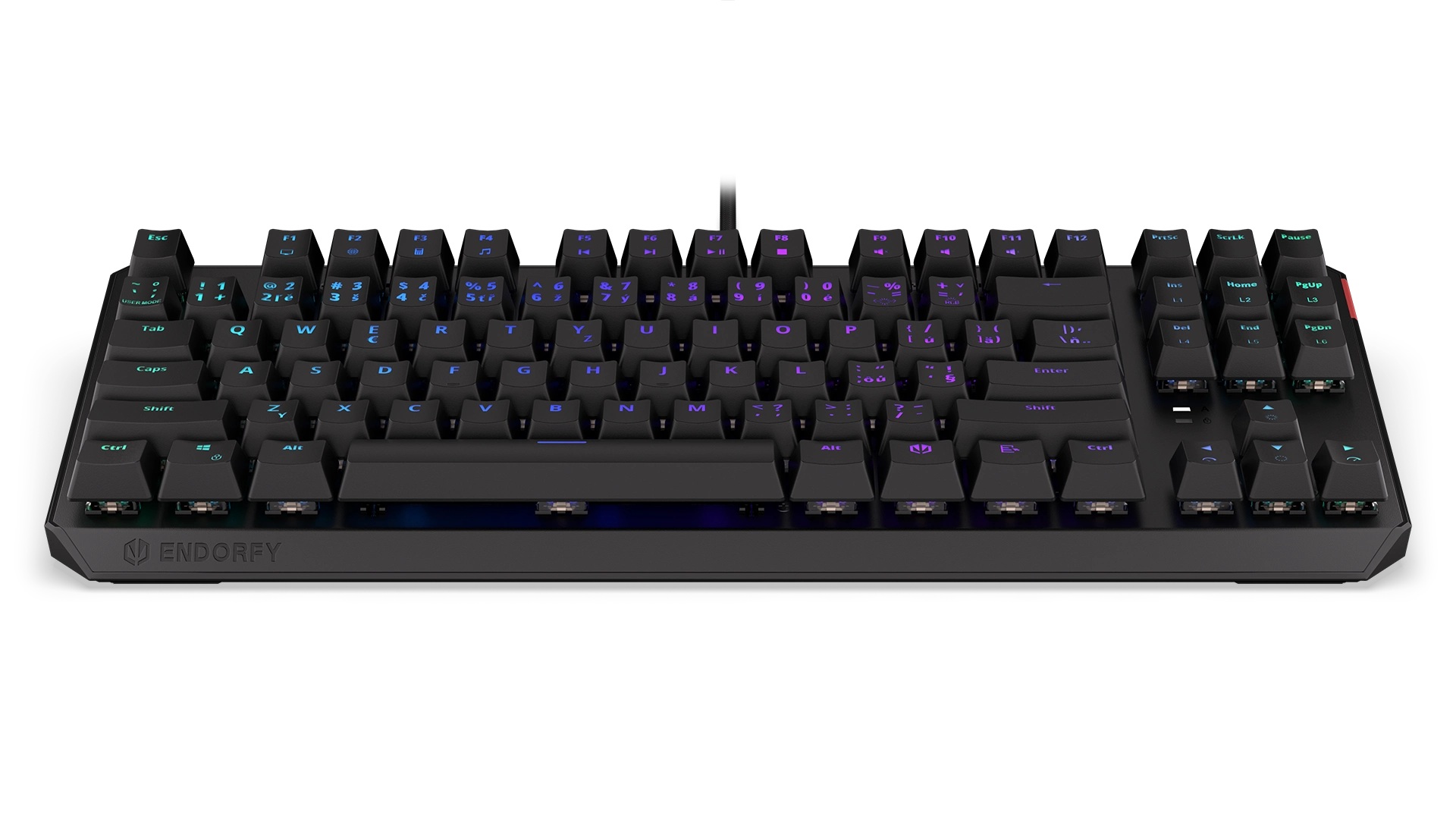 Endorfy Thock TKL Brown/ Drôtové USB-A/ CZ layout/ Čierna 