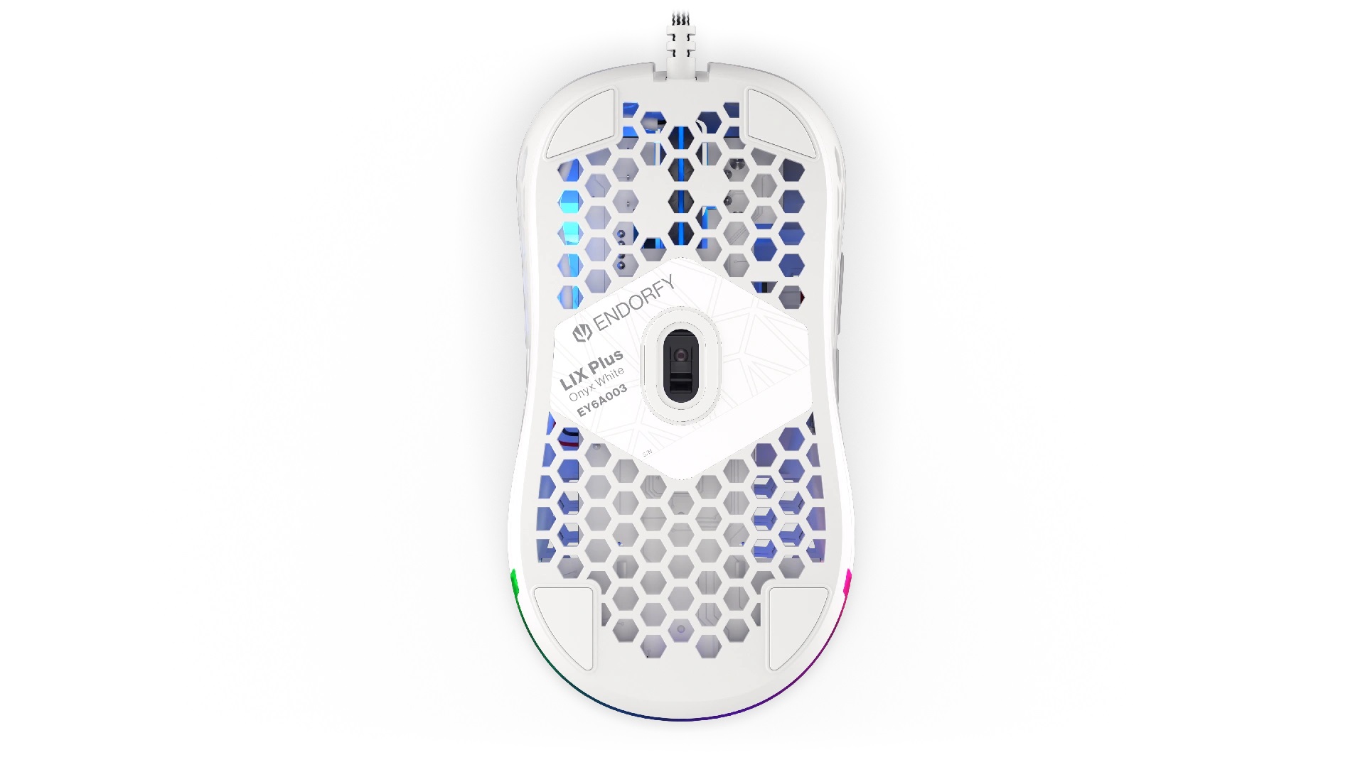 Endorfy LIX Plus/ Herná/ Optická/ Pre pravákov/ 19 000 DPI/ Drôtové USB-A/ Biela 