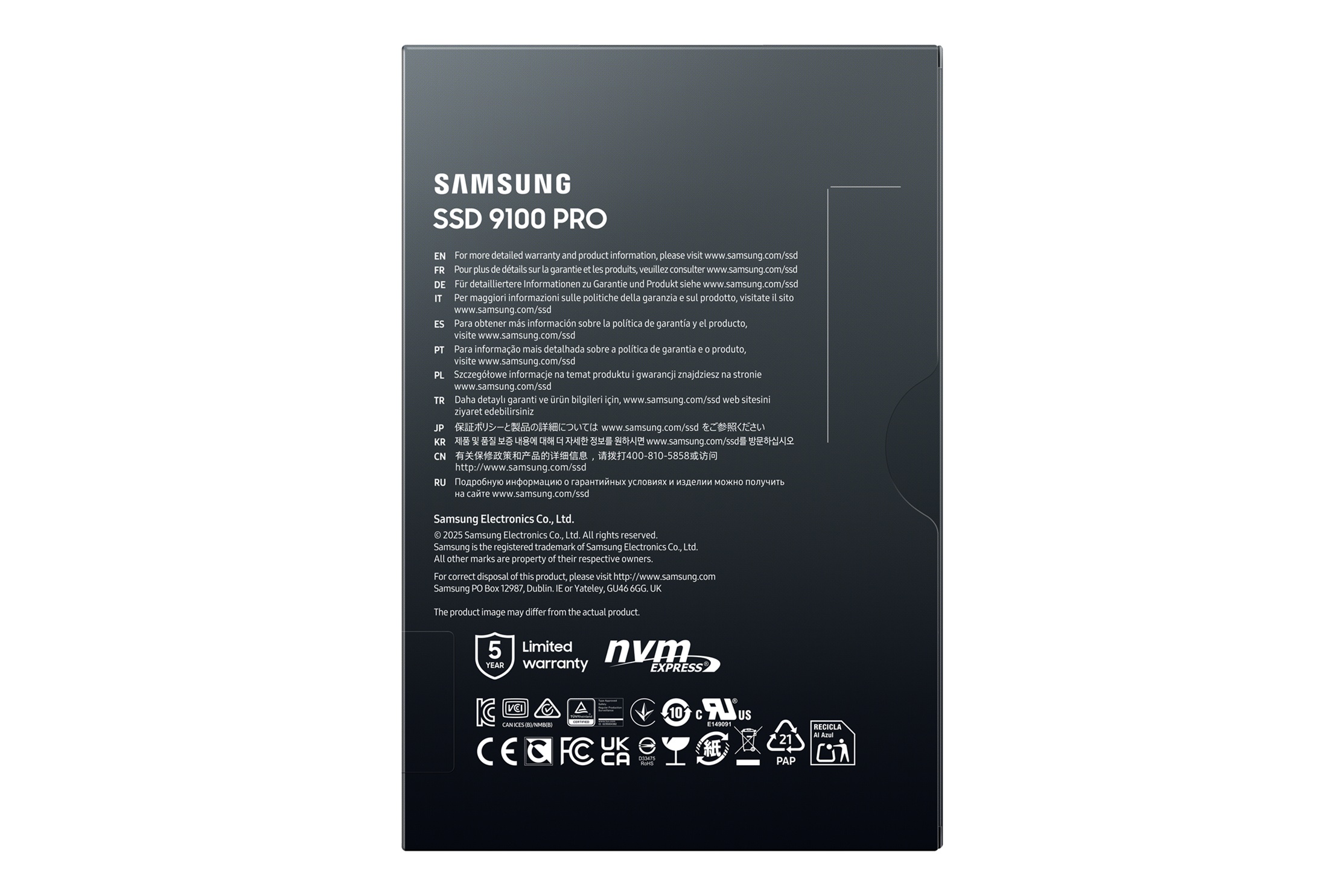 Samsung 9100 PRO/ 4TB/ SSD/ M.2 NVMe/ Čierna/ 5R 