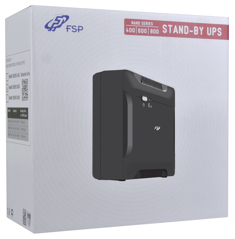 FSP UPS Nano 800, 800 VA / 480 W, offline 
