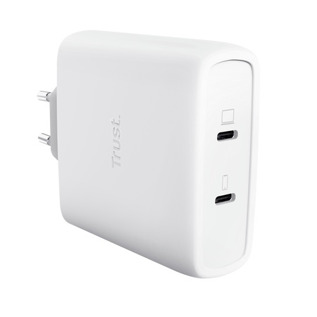 TRUST MAXO 100W 2P USB-C GAN CHARGER WHT 