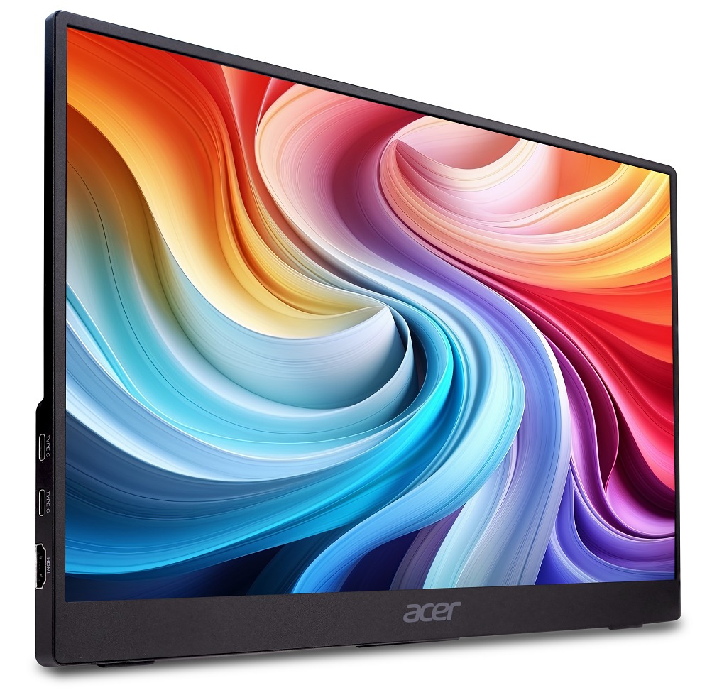 ACER LCD PM161QB1bmiuux 40cm (15.6") IPS LED,  FHD 1920x1080@60Hz,  250cd/ m2,  170/ 170,  -,  1xHDMI + 2xType-C + Audio Out,  