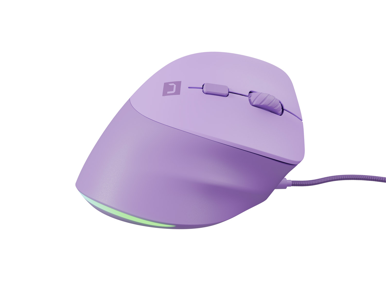 Vertikálna myš Natec CRAKE 2 PRO/ Vertikálna/ Optická/ Pre pravákov/ 12 400 DPI/ Drôtové USB-A/ Fialová 