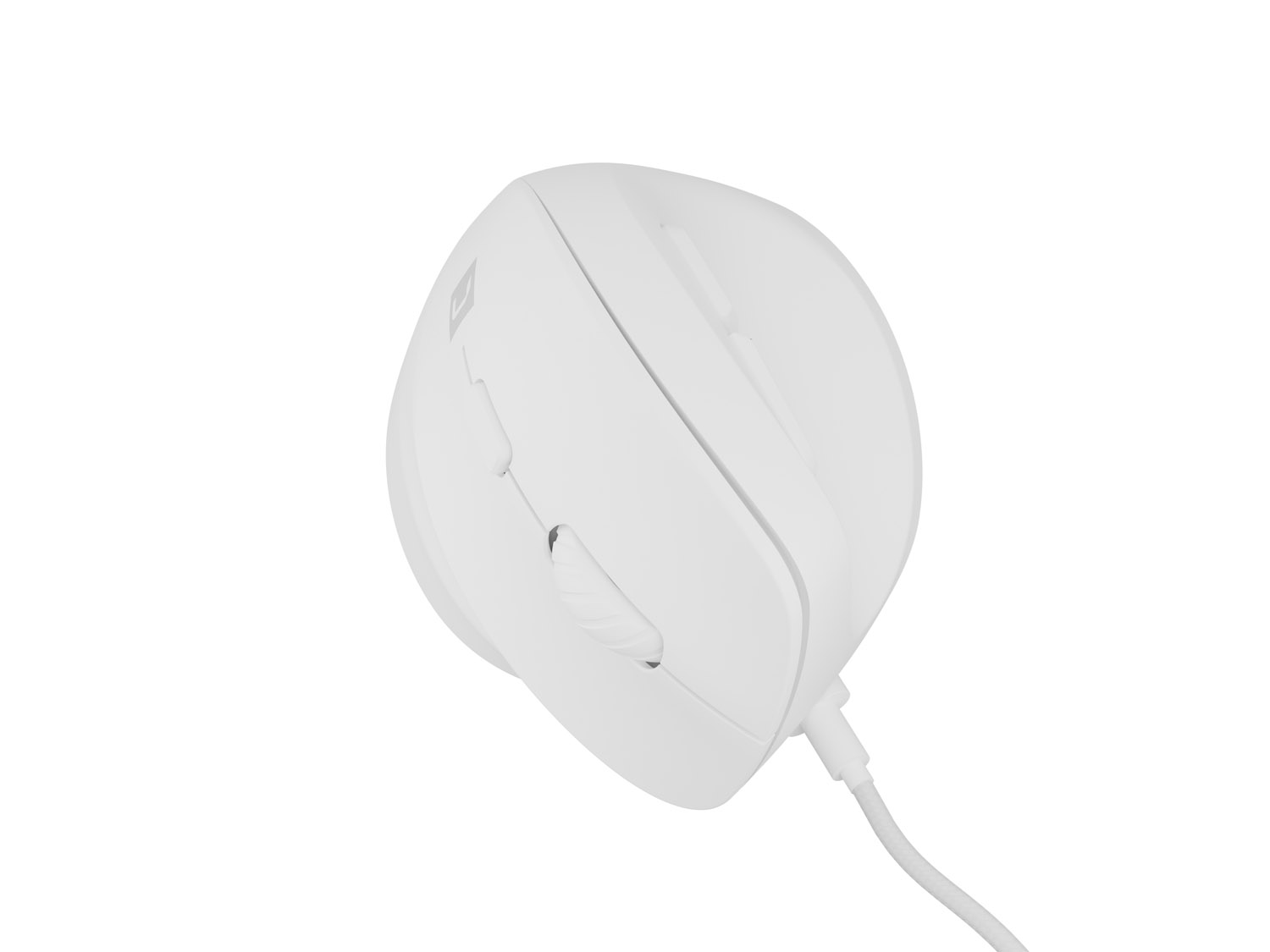 Vertikálna myš Natec CRAKE 2 PRO/ Vertikálna/ Optická/ Pre pravákov/ 12 400 DPI/ Drôtové USB-A/ Biela 