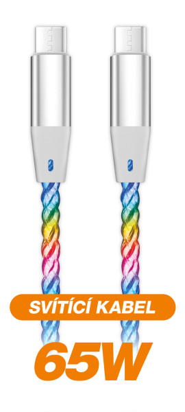 ALIGATOR Dátový kábel LIGHT 3A, 65W USB-C/ USB-C 1, 2m 