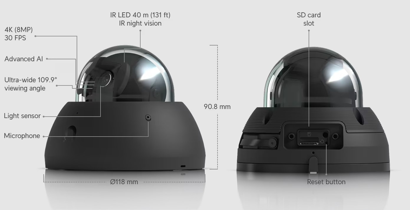 Ubiquiti UVC-AI-Dome-B - UniFi Protect AI Dome black 