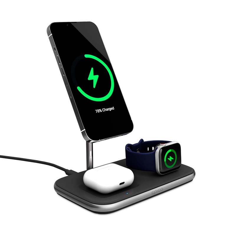 Epico 3in1 MagSafe Wireless Charger - čierna 
