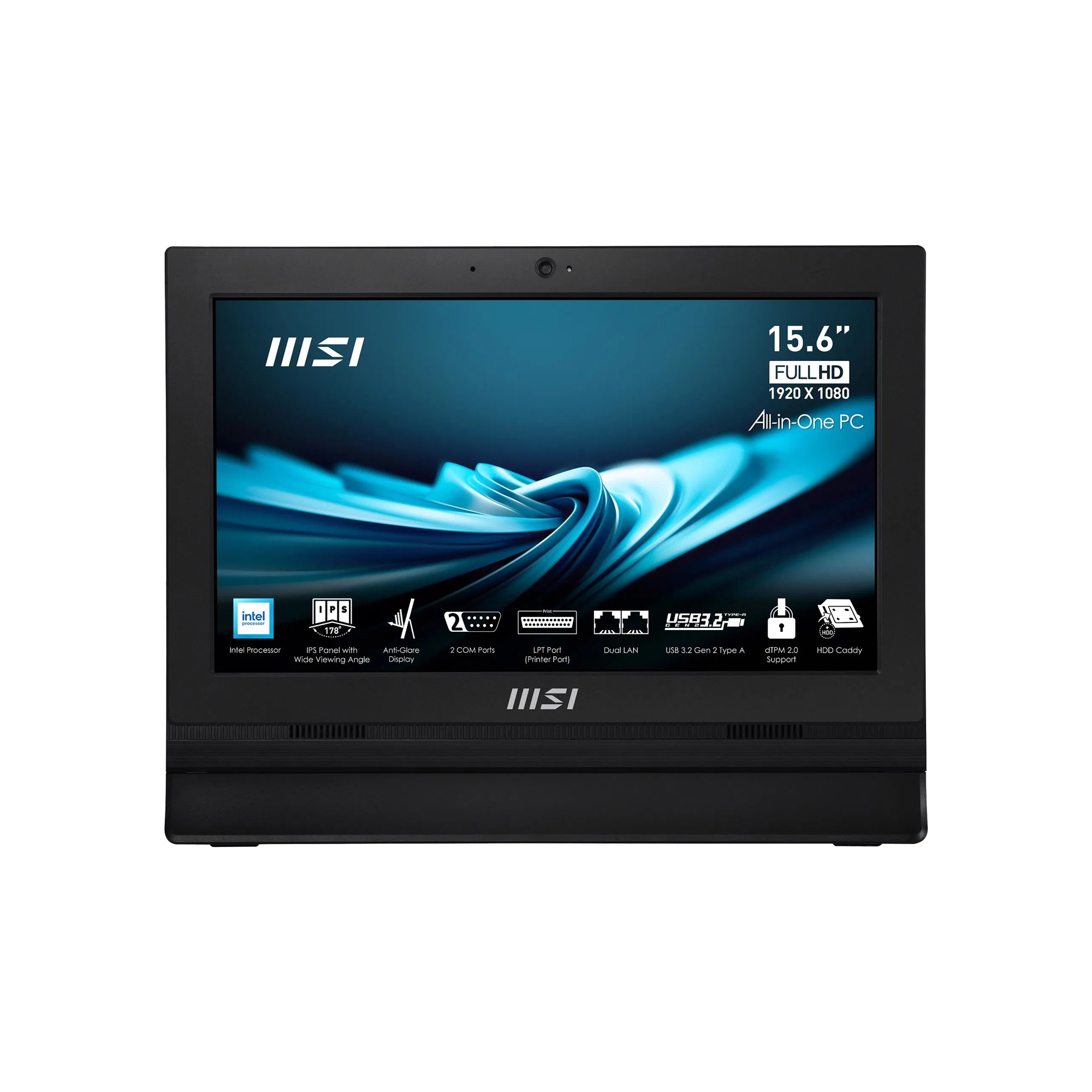 MSI PC AIO PRO AP162T ADL-04SCZ,  Intel N100, 15, 6" FHD touch, 4GB, 128GB M.2 SSD, W11 Pro, Black 