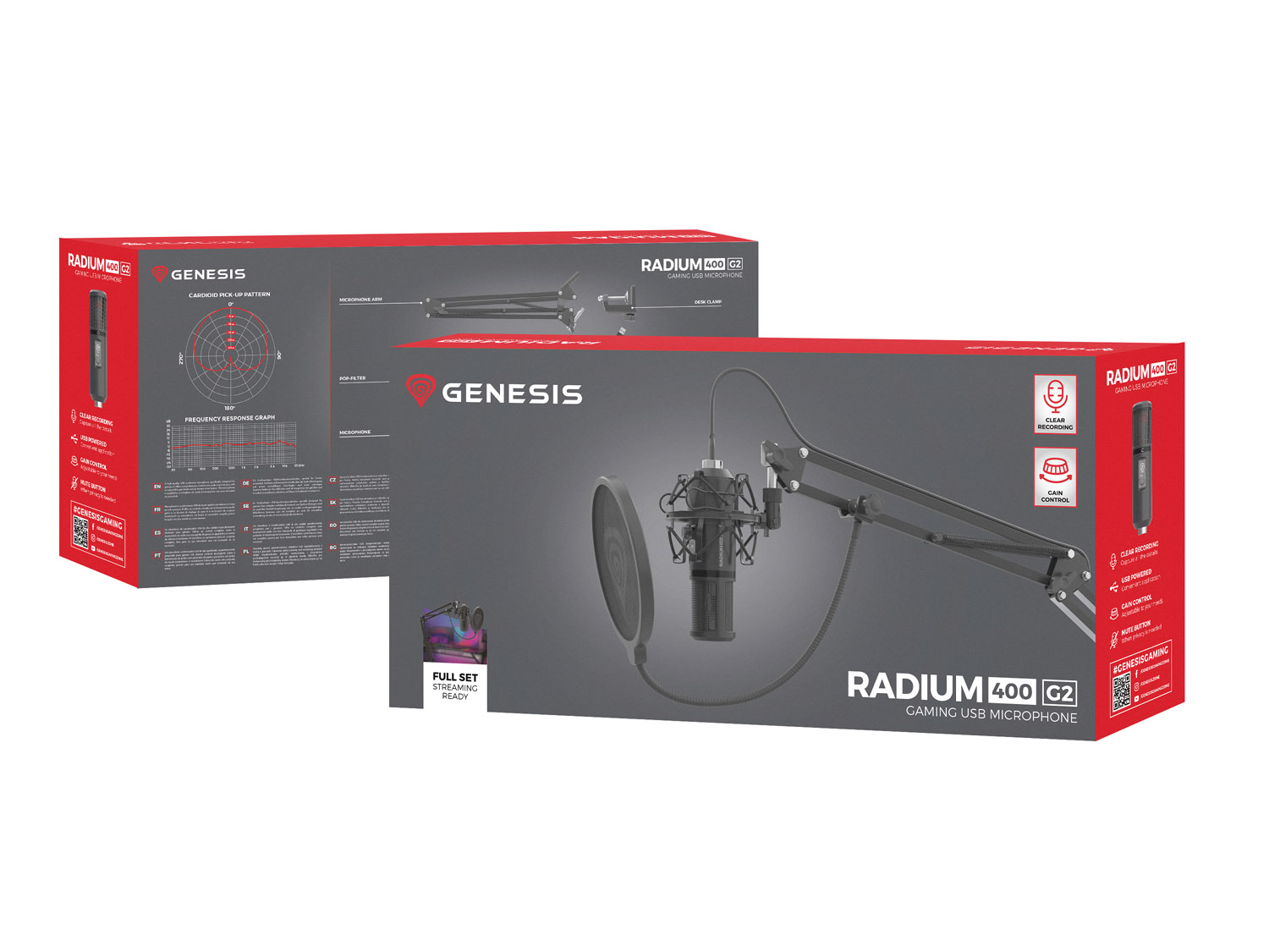 Streamovací mikrofón Genesis RADIUM 400 G2, USB 