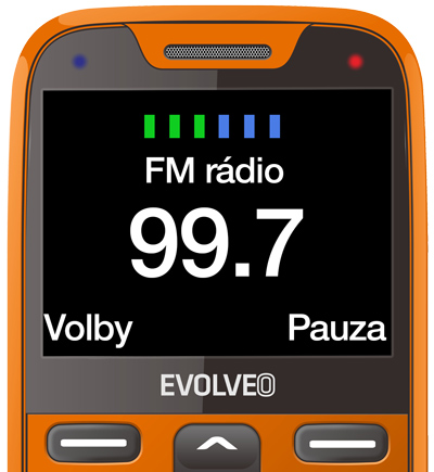 EVOLVEO EasyPhone XR, mobilný telefón pre seniorov s nabíjacím stojanom, oranžový 