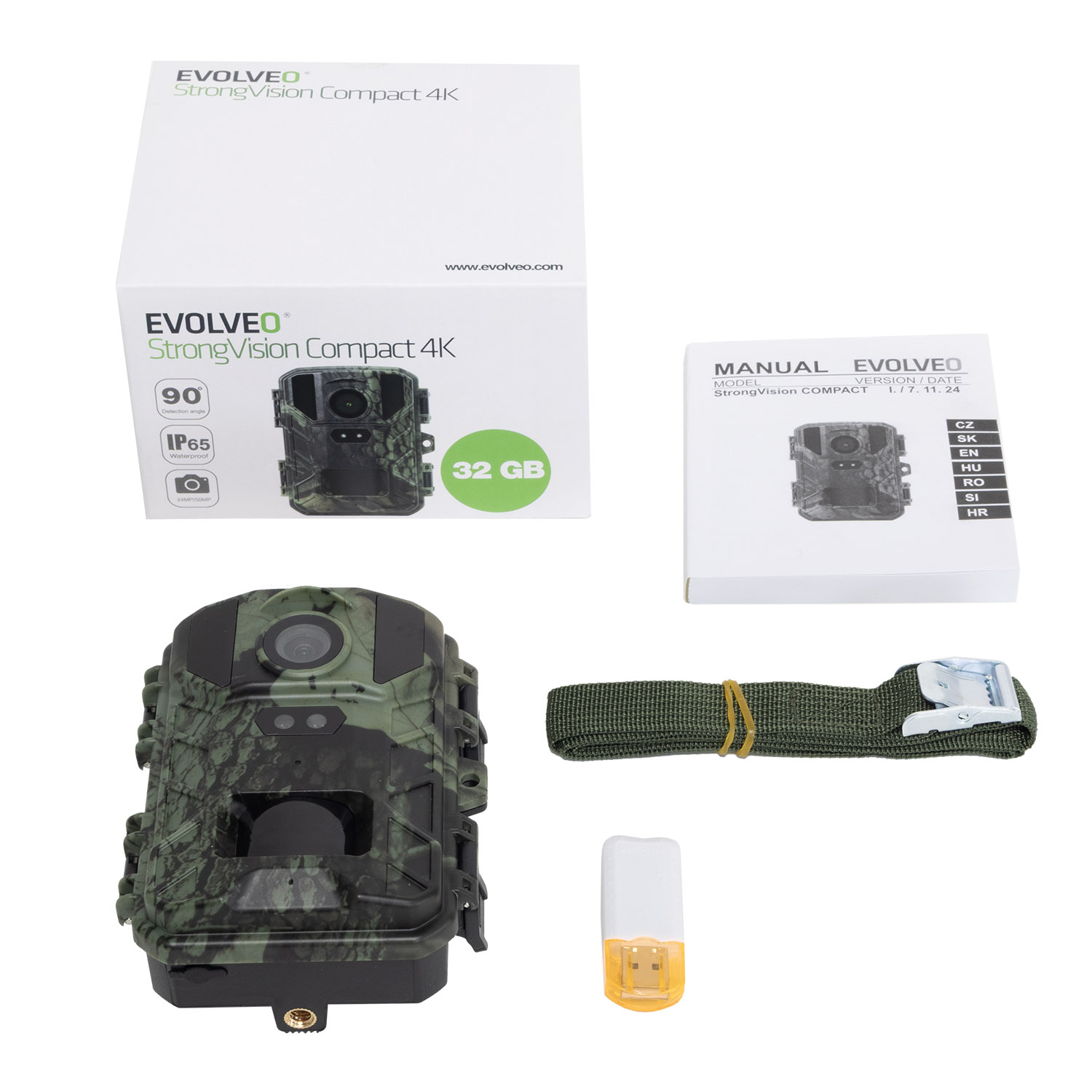 EVOLVEO StrongVision Compact 4K, fotopasca/ časozberná kamera 32GB 