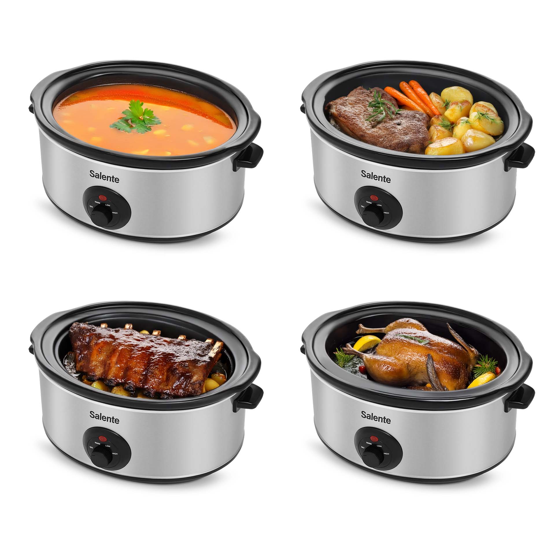 Salente HotPot, pomalý hrniec, 6, 5 l, manuálne ovládanie, nerez 