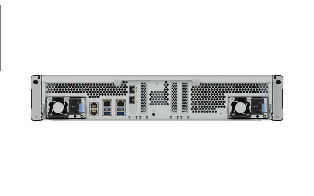 QNAP TDS-h2489FU-R2-4309Y-64G (2x Xeon, 64GB RAM, 24x 2, 5" U.2 SATA, 4x PCIe, 4x 2, 5GbE, 2x 25GbE) 