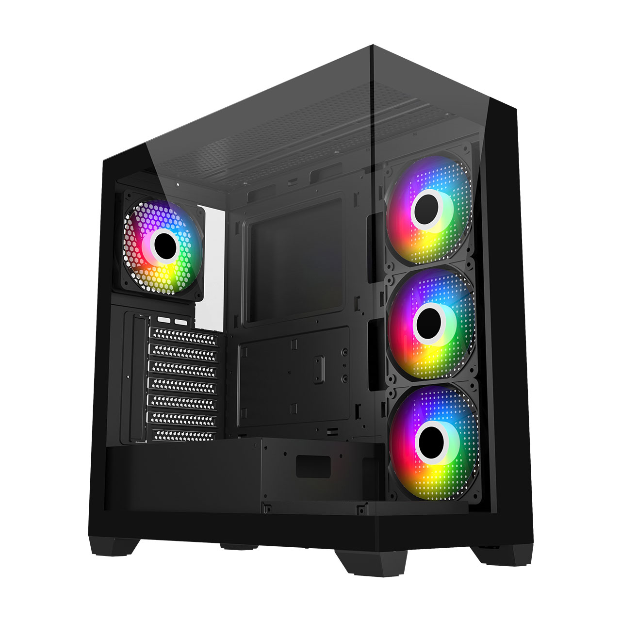 FSP M340-BA/ Midi Tower/ Transpar./ Čierna 