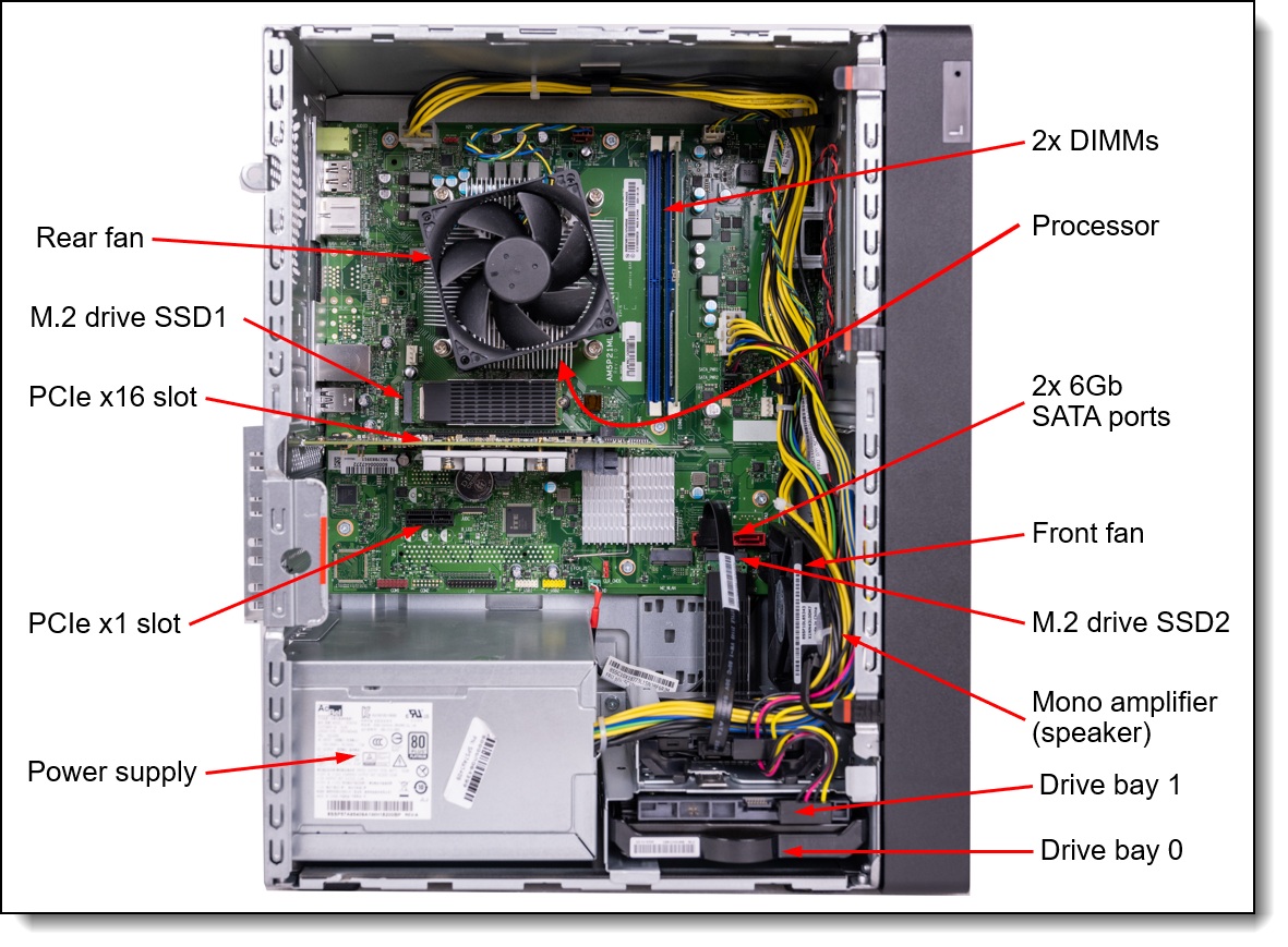 ST45 V3 TWR EPYC 4124P 16GB NoRAID 2x1T SATA 500W 
