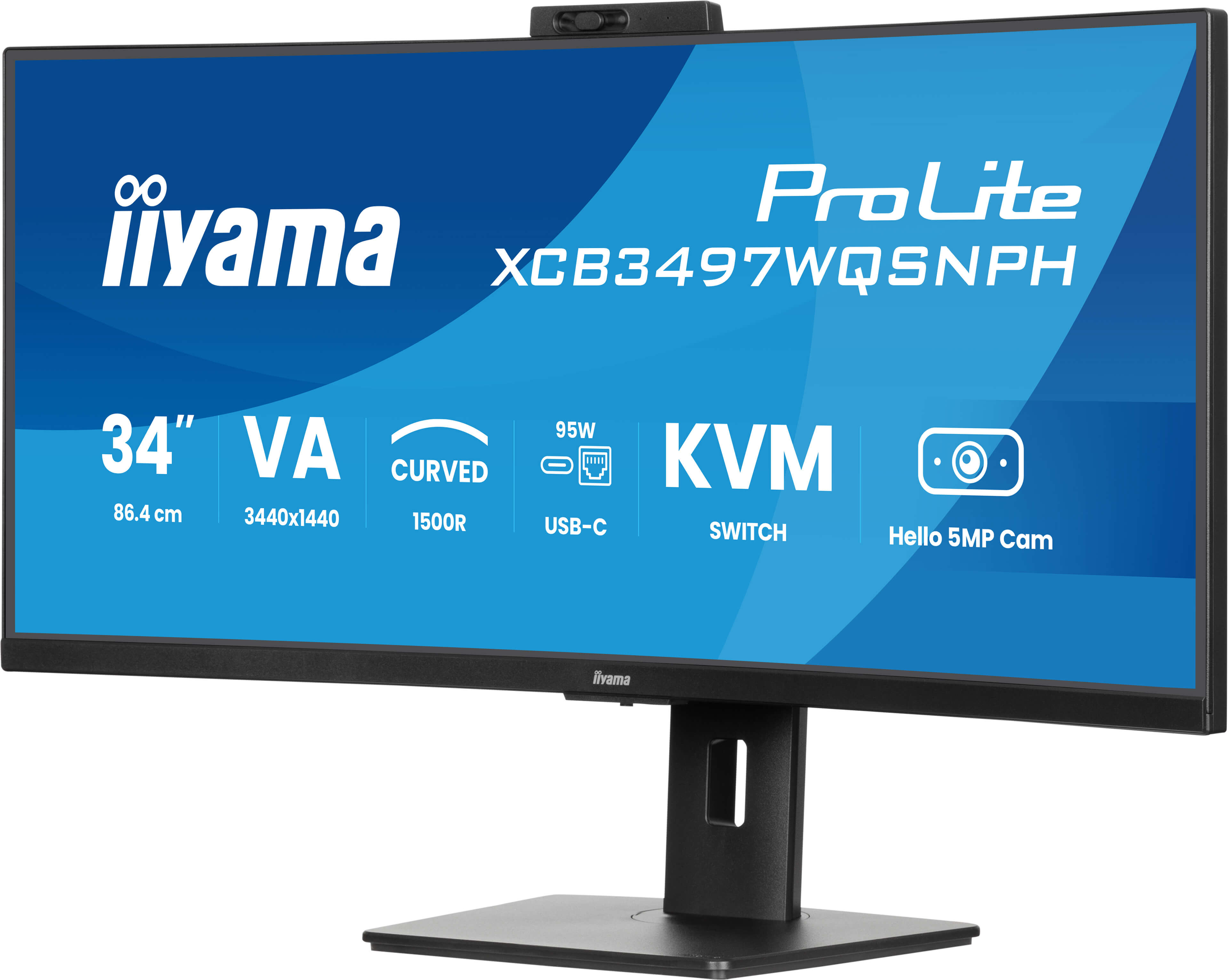 iiyama ProLite/ XCB3497WQSNPH-B1/ 34"/ VA/ wQHD/ 120Hz/ 0, 4ms/ Black/ 3R 