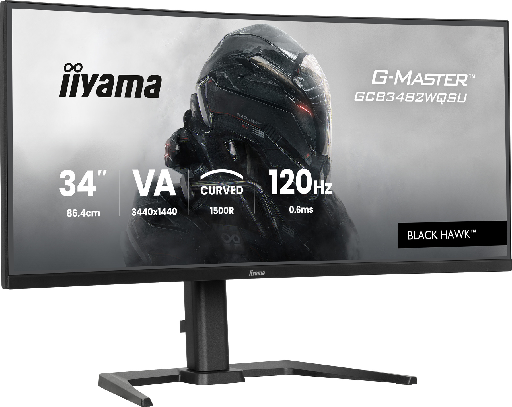 iiyama G-Master/ GCB3482WQSU-B1/ 34"/ VA/ wQHD/ 120Hz/ 0, 6ms/ Black/ 3R 