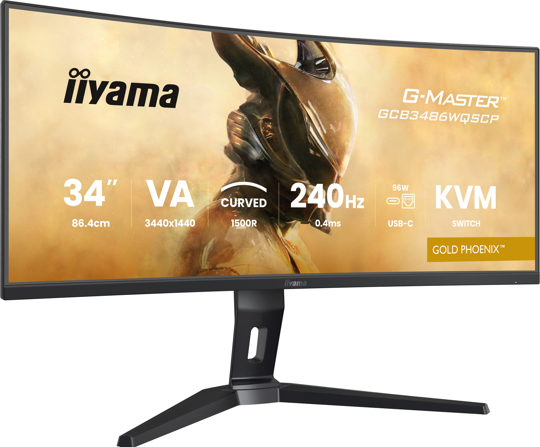 iiyama G-Master/ GCB3486WQSCP-B1/ 34"/ VA/ wQHD/ 240Hz/ 0, 4ms/ Black/ 3R 