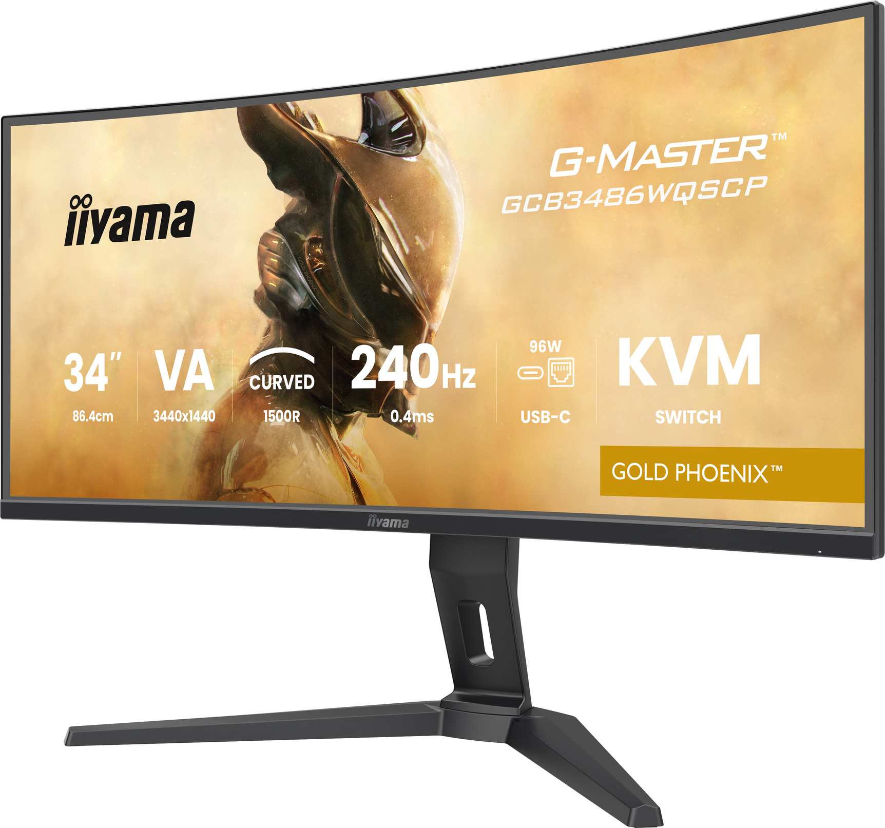 iiyama G-Master/ GCB3486WQSCP-B1/ 34"/ VA/ wQHD/ 240Hz/ 0, 4ms/ Black/ 3R 