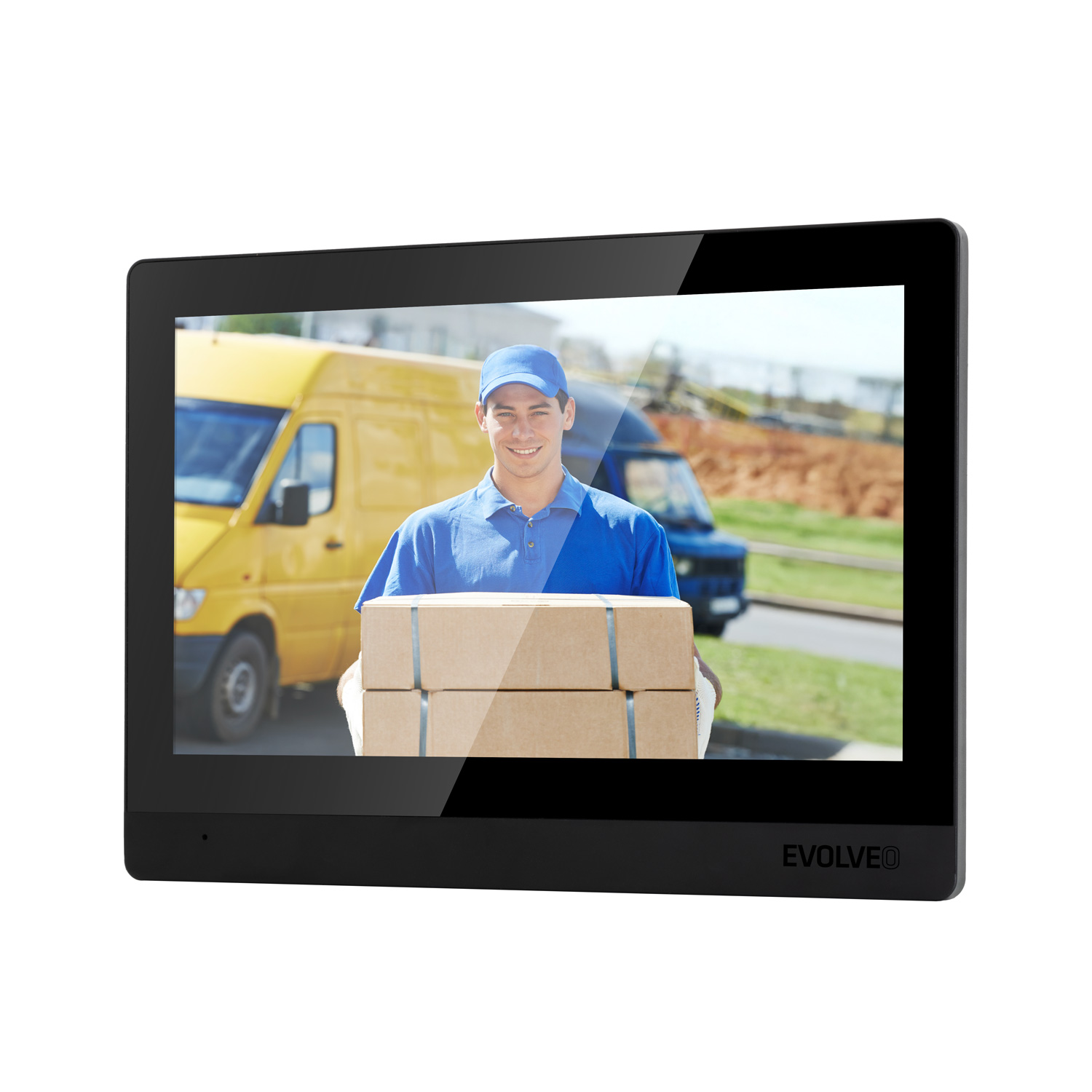 EVOLVEO DoorPhone AHD10, Sada domáceho WiFi videotelefónu s ovládaním dverí a RFID, čierny 10" monito 