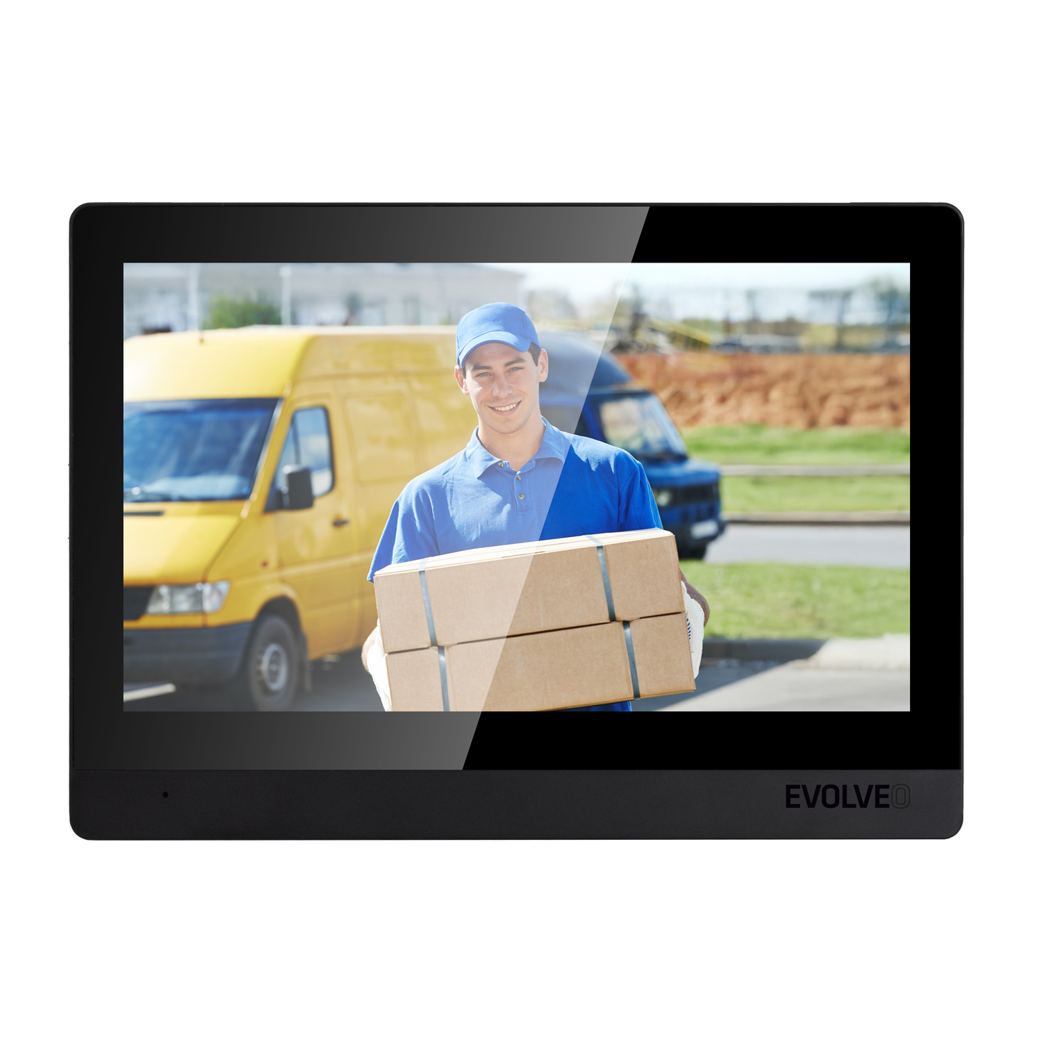 EVOLVEO DoorPhone AHD10, Sada domáceho WiFi videotelefónu s ovládaním dverí a RFID, čierny 10" monito 