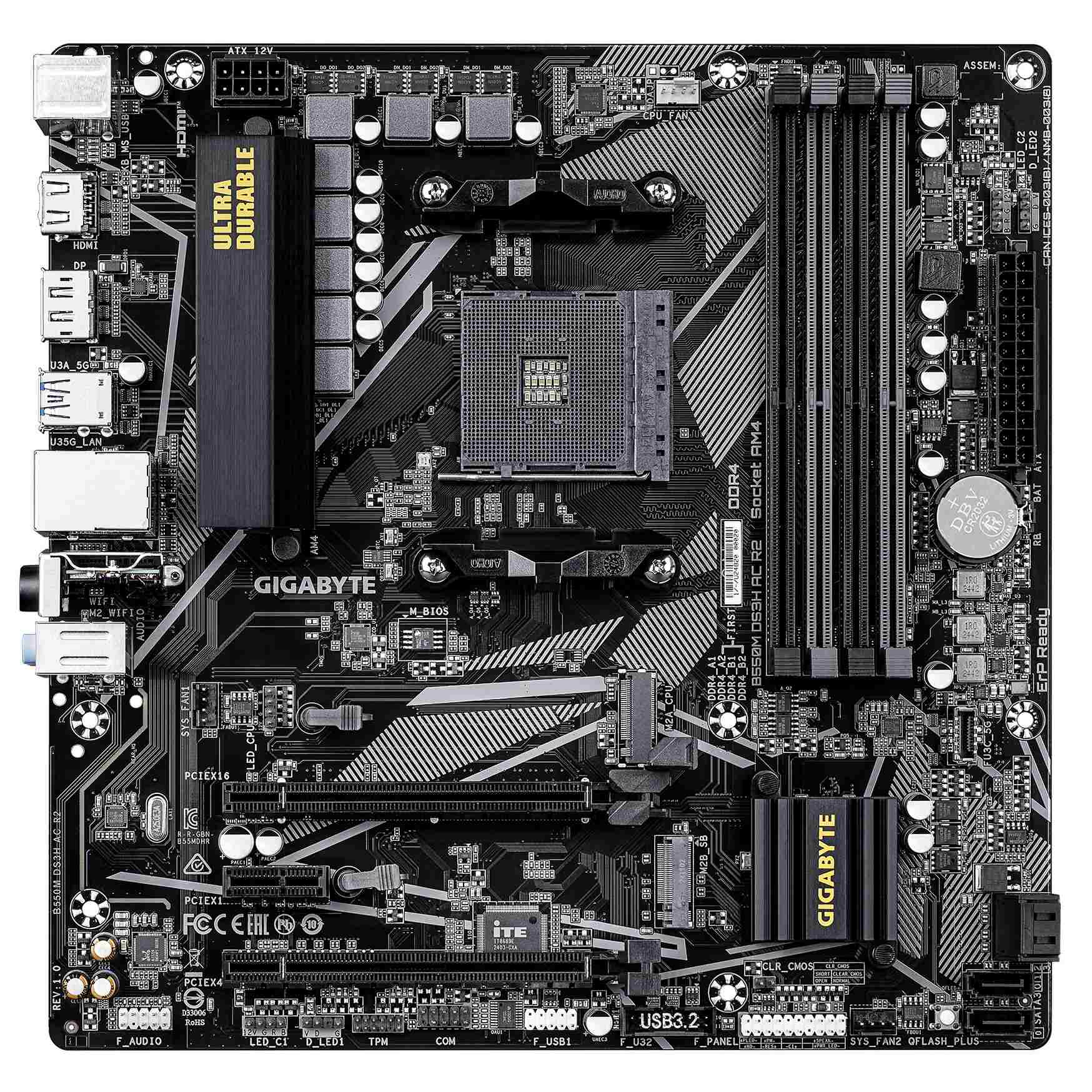 GIGABYTE B550M DS3H AC R2/ AM4/ mATX 