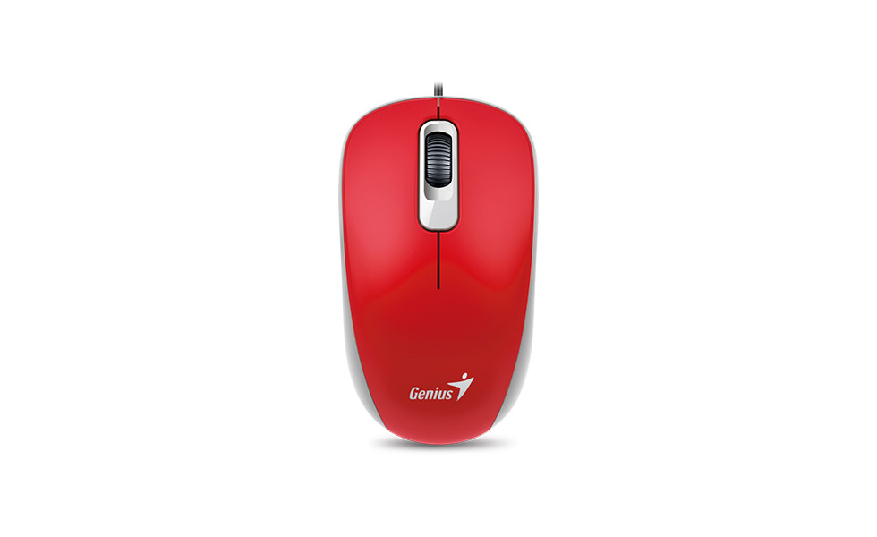GENIUS DX-110/ Kancelárska/ Optická/ 1 000 DPI/ Drôtová USB/ Červená 