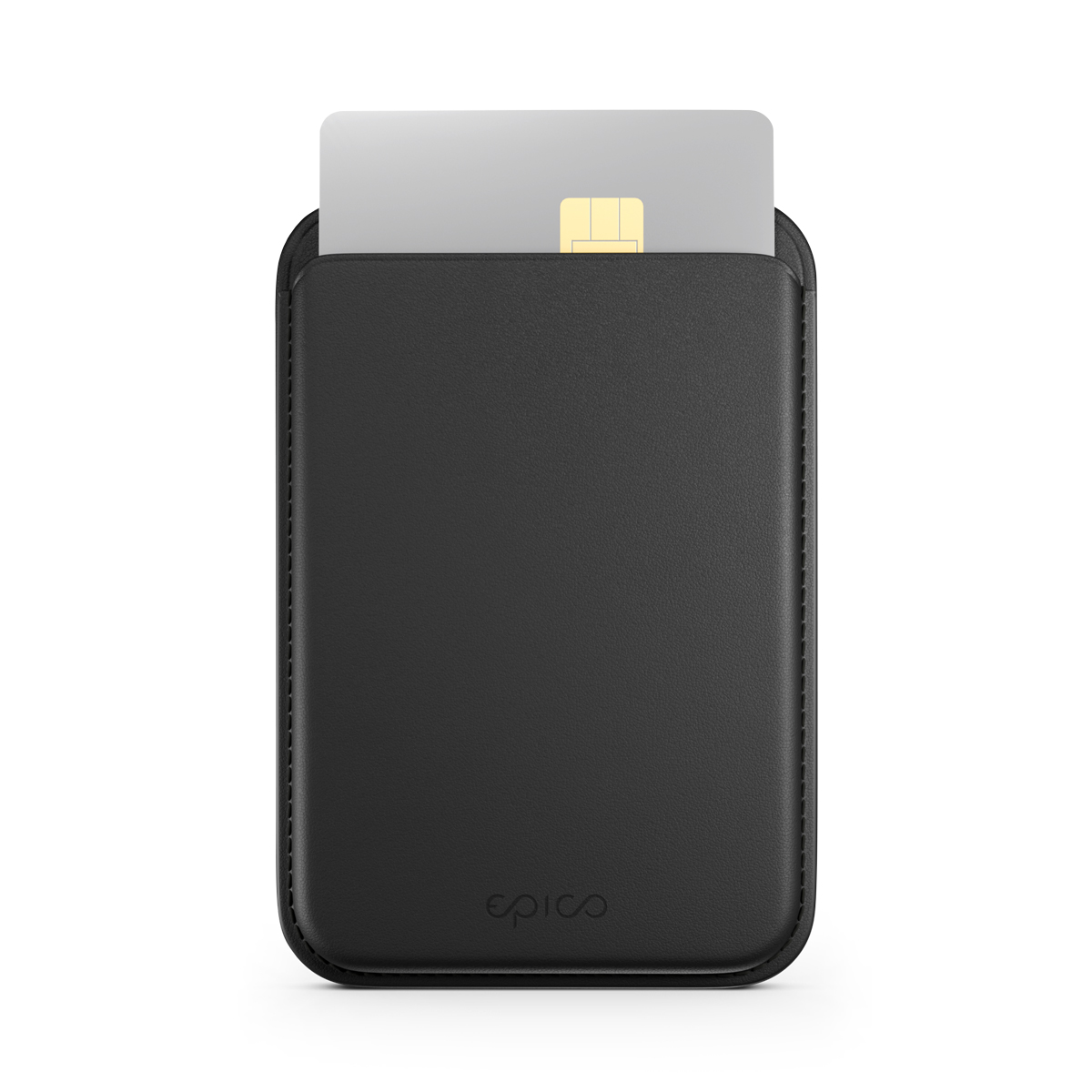 Epico Mag+ Leather Wallet - čierna 