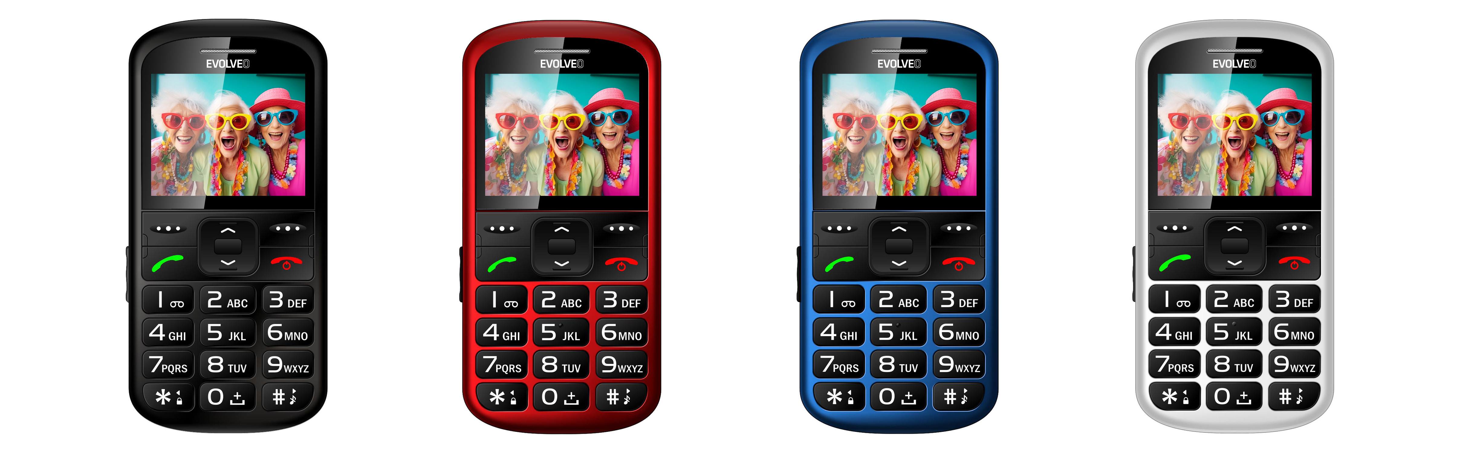 EVOLVEO EasyPhone XS, mobilný telefón pre seniorov, čierny 