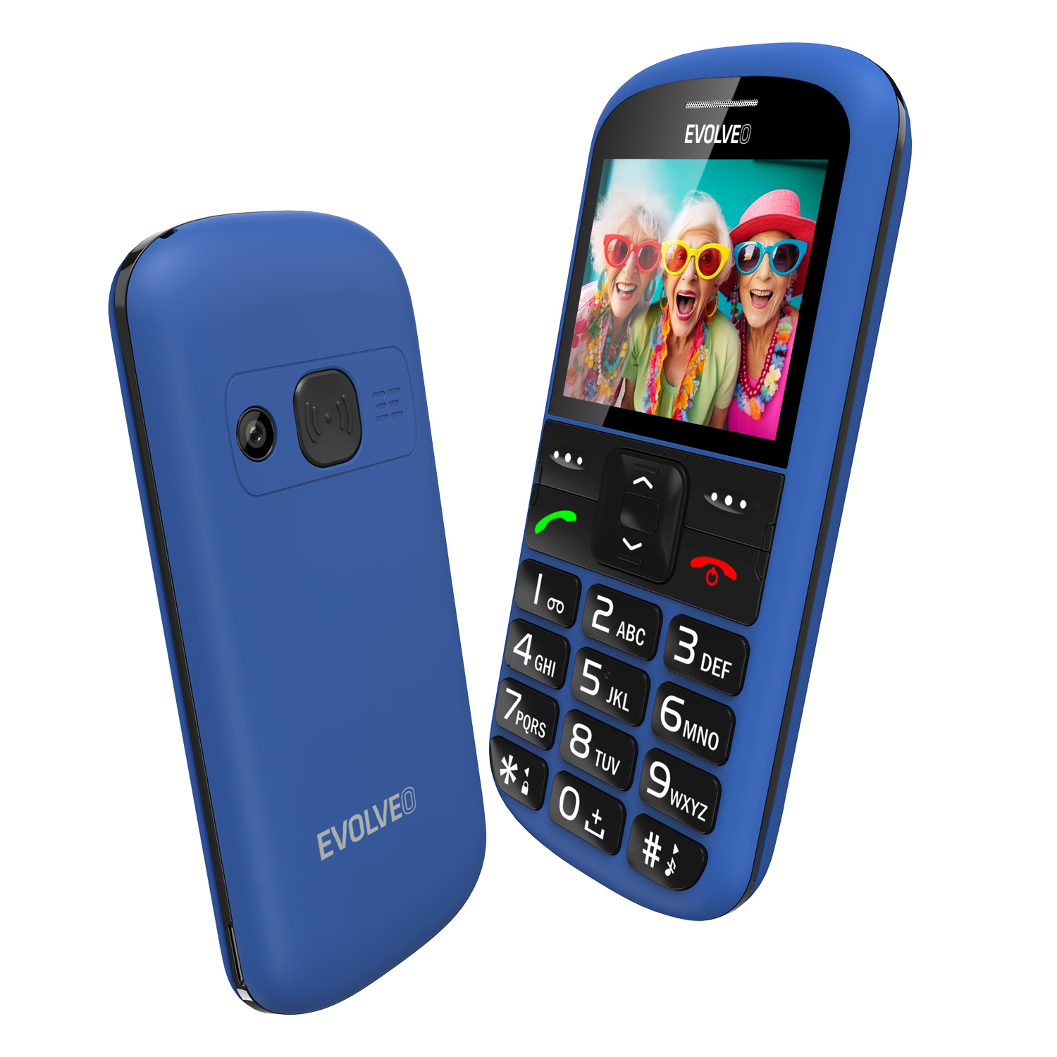 EVOLVEO EasyPhone XS, mobilný telefón pre seniorov, modrý 