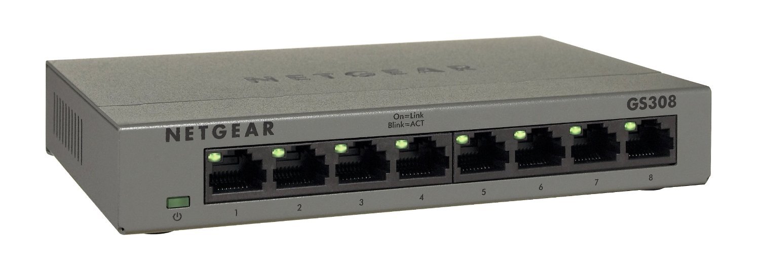 NETGEAR 8PT GE UNMANAGED SW METAL LP, GS308