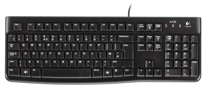 Logitech K120/ Drôtová USB/ CZ- SK layout/ Čierna 