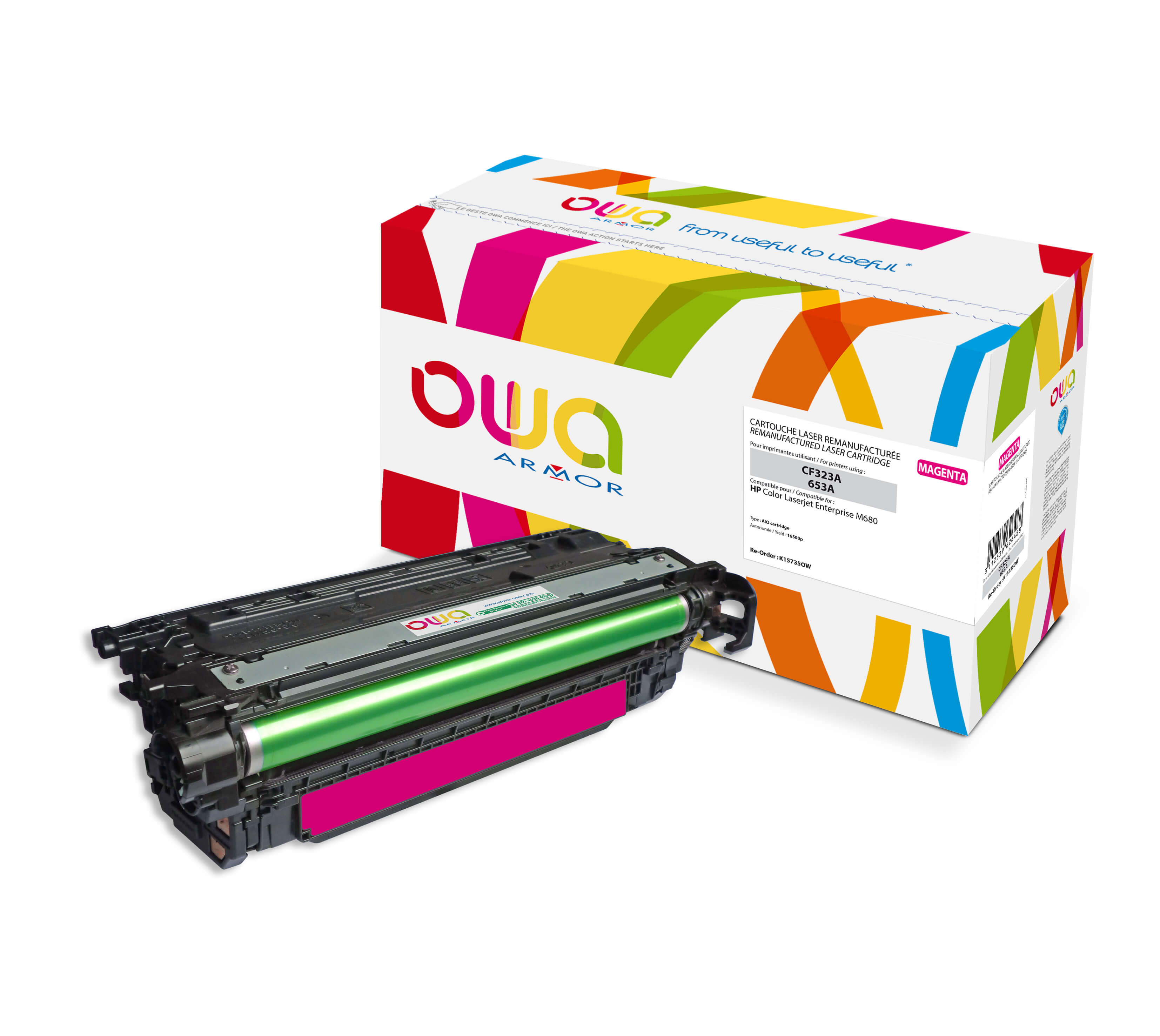 OWA Armor toner kompatibilný HP CF323A, 16500st, červená/ magenta
