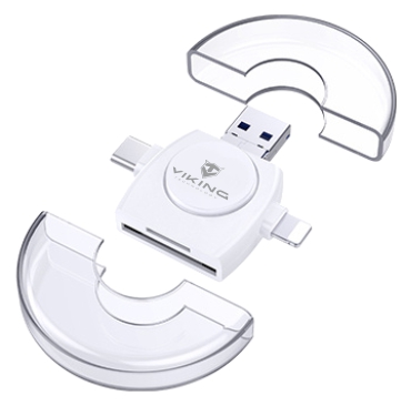 VIKING ČÍTAČKA PAMÄŤOVÝCH KARIET V4 USB3.0 4V1 biela
