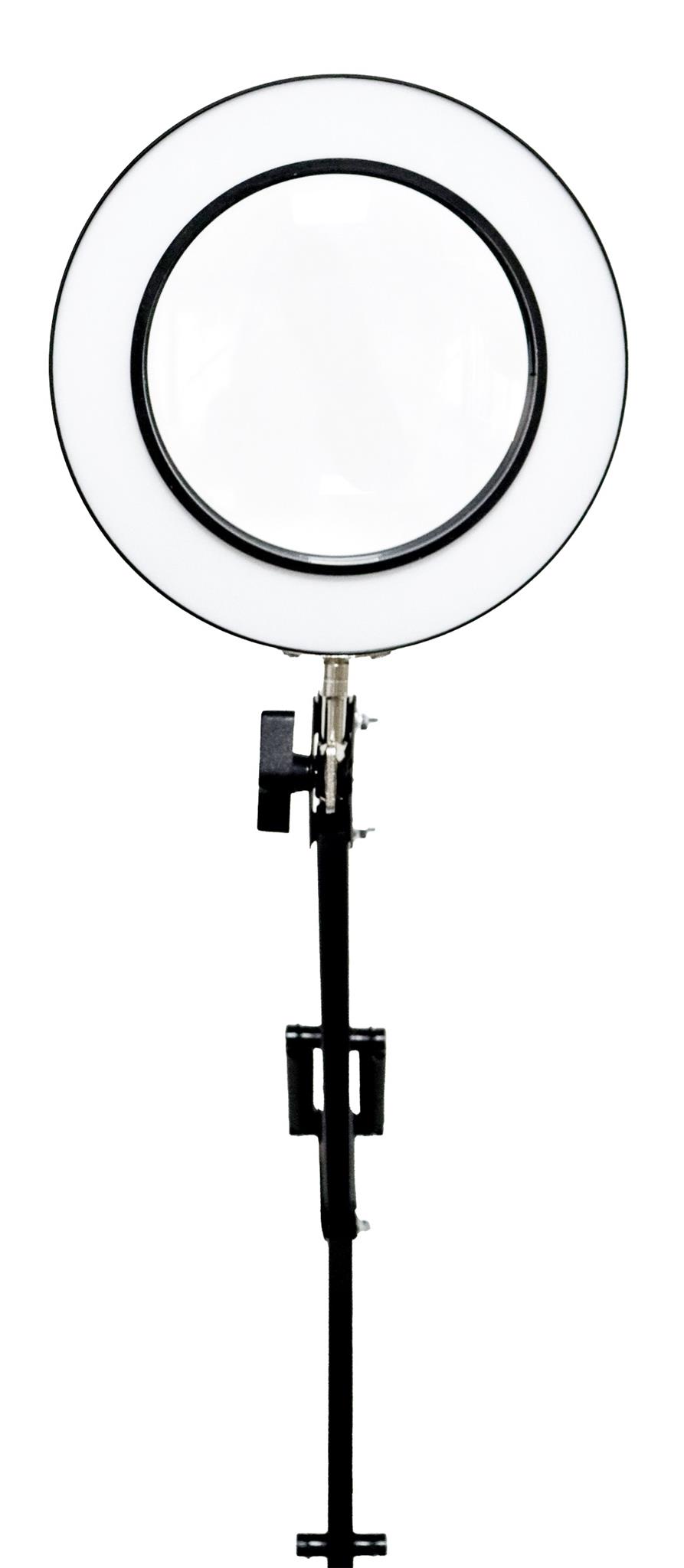 Platinet stolná LED lampa Magnify 10W stmievateľná s lupou, čierna 