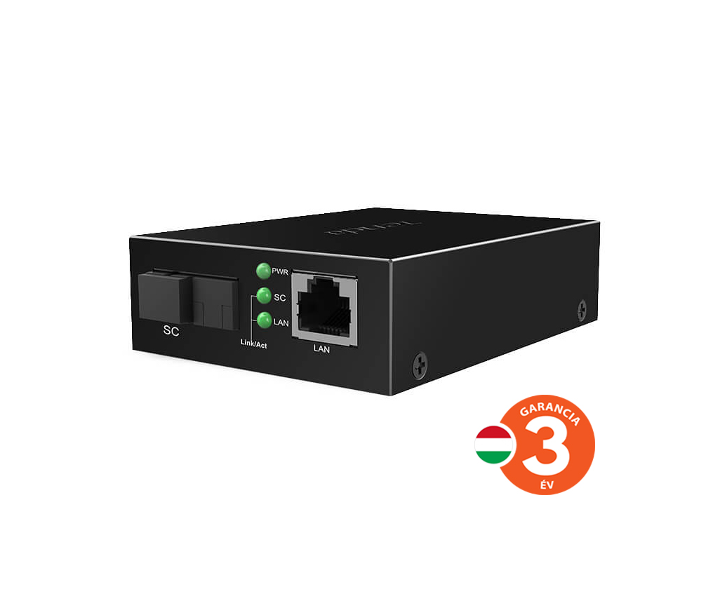Tenda TFC300B Gigabit Media Converter WDM, SM, Tx 1310nm, Rx 1550nm, 1x SC (UPC), 1x GLAN, 3 km 