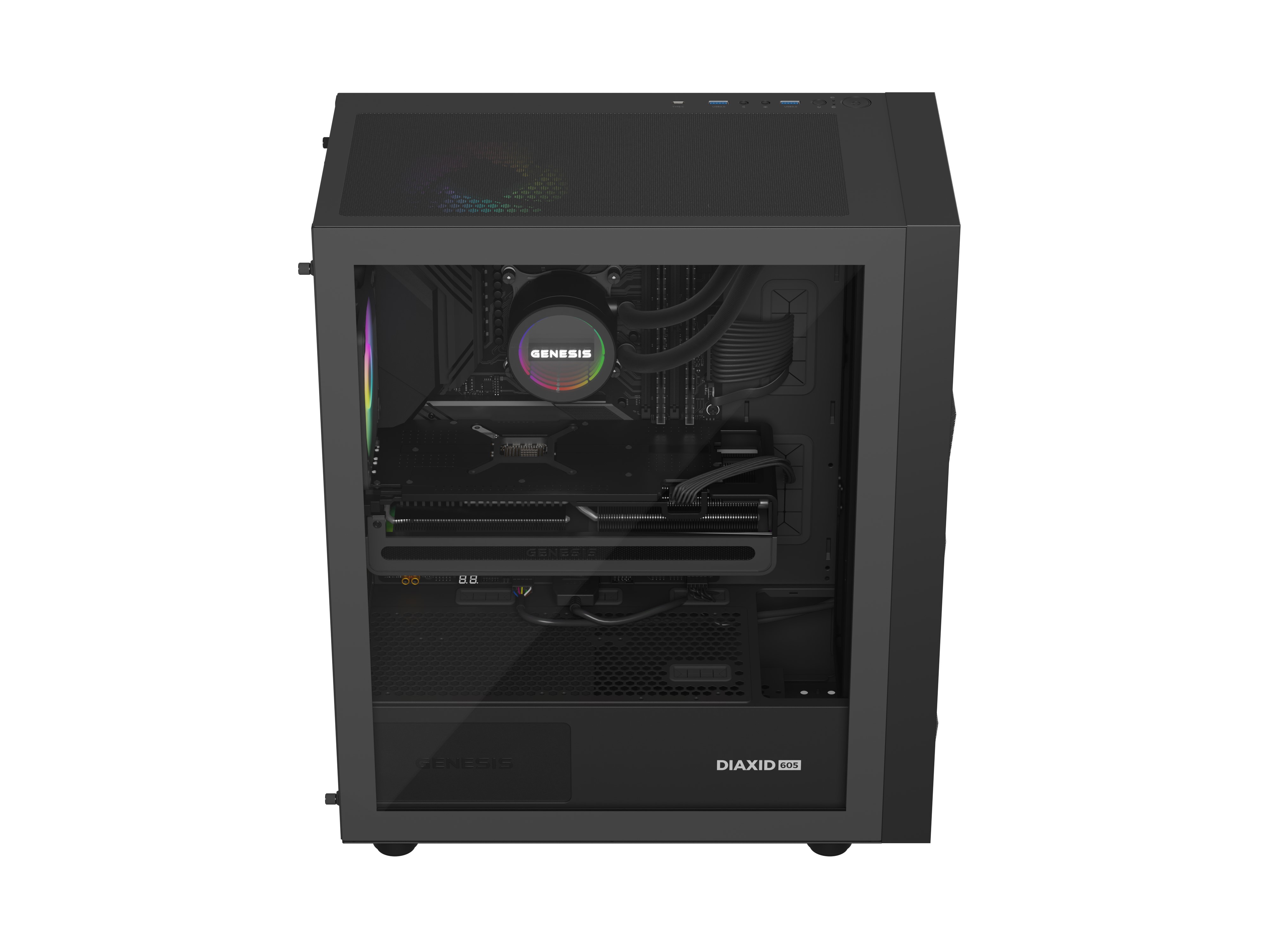 Vodné chladenie Genesis HYDRIA 360, ARGB, čierne 