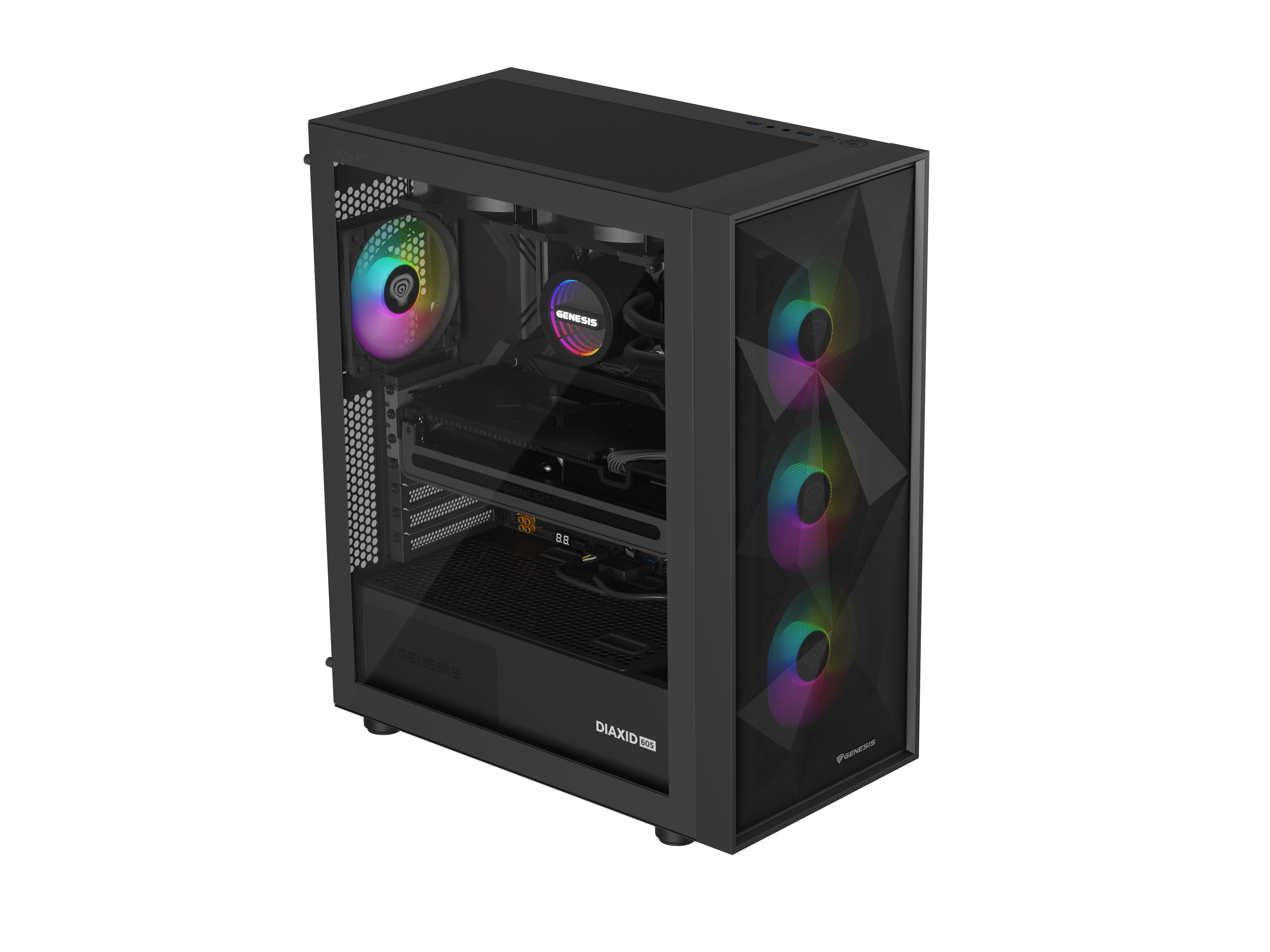 Vodné chladenie Genesis HYDRIA 240, ARGB, čierne 