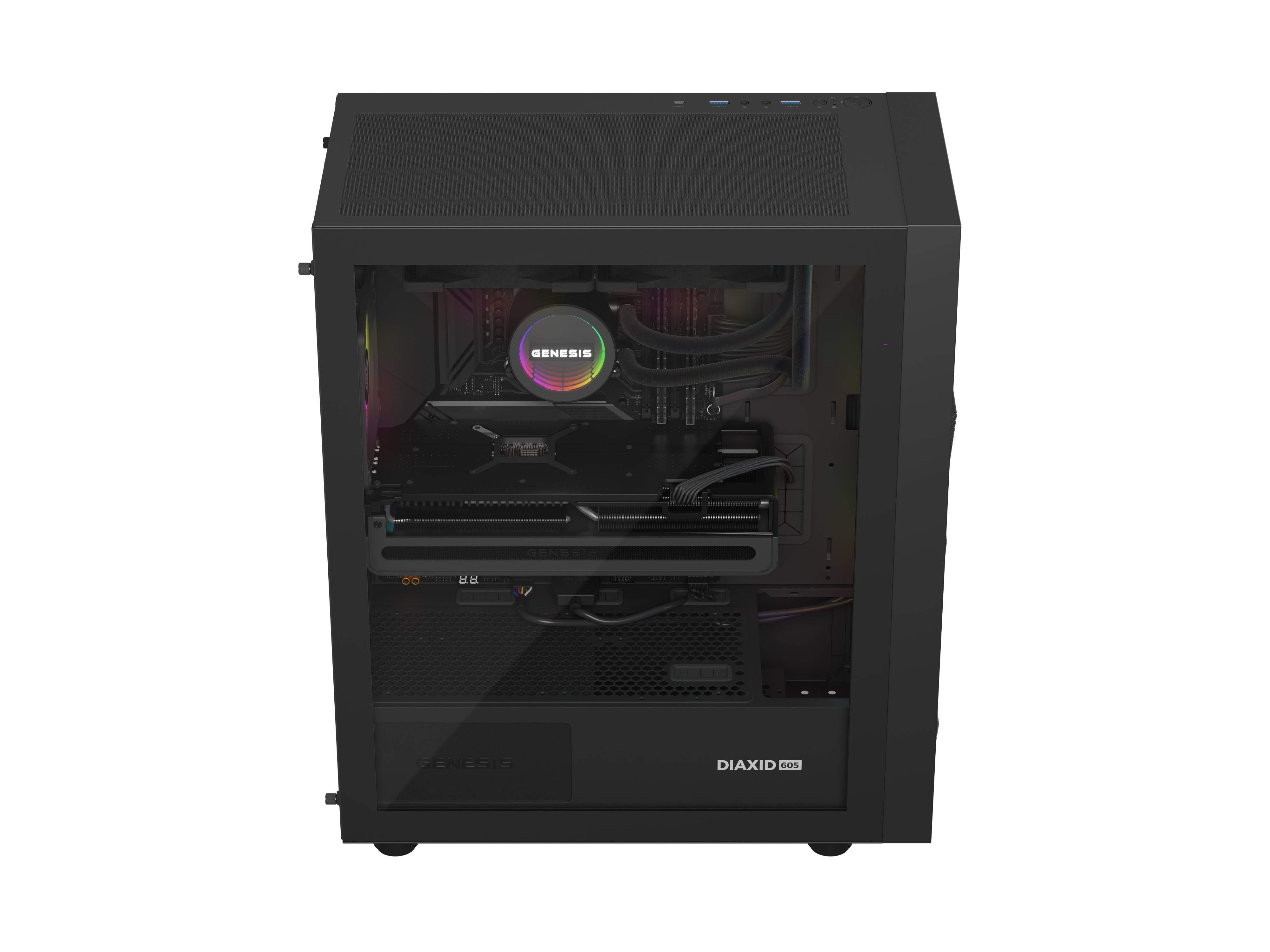Vodné chladenie Genesis HYDRIA 240, ARGB, čierne 
