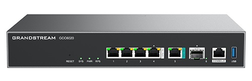 Grandstream GCC6020 all-in-one (6, 5 Gbps VPN router, NGFW, switch 10G SPF+, a IP PBX 50 užívateľov) 