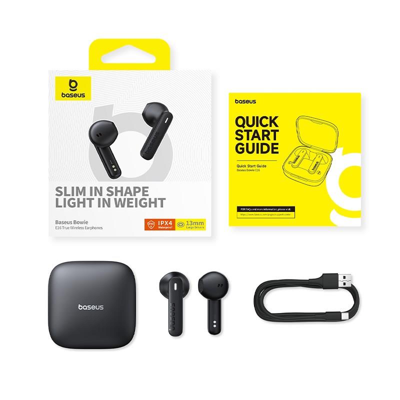 Baseus Bluetooth slúchadlá Bowie E16 čierna 