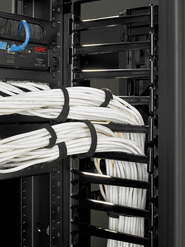 Valueline, Vertical Cable Manager for 2 & 4 Post Racks, 84"H X 6"W, Double-Sided with Doors 