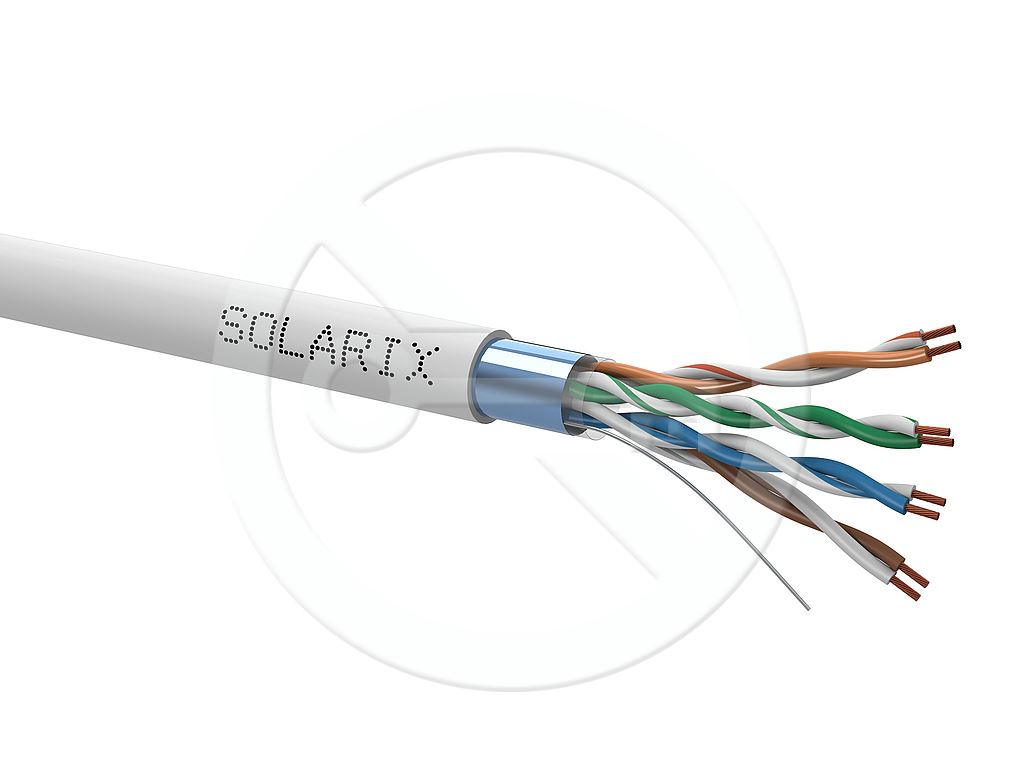 Kábel licna Solarix CAT5E FTP PVC sivý 305m/ box SXKL-5E-FTP-PVC