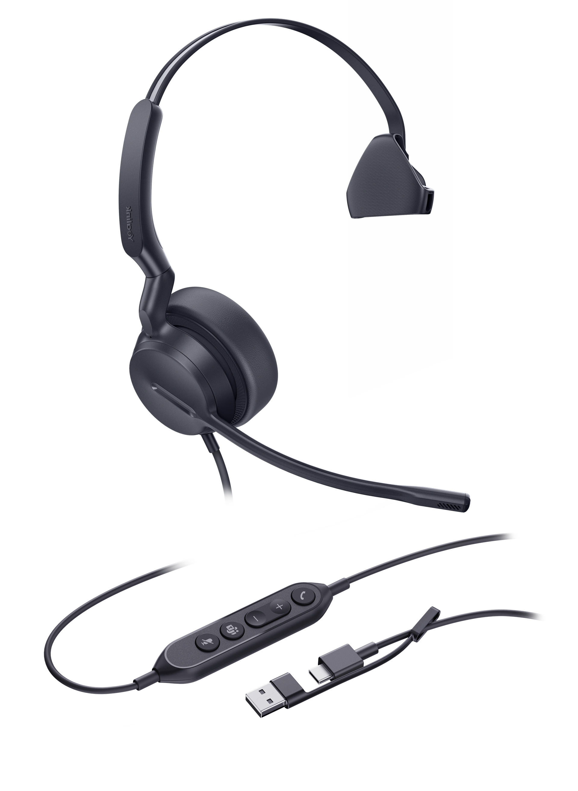Yealink UH42 Mono Teams USB-C A, drôtová náhlavná 