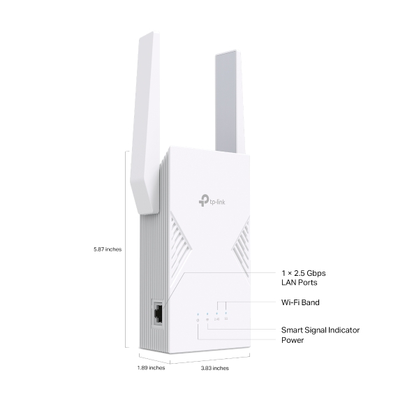 TP-Link RE235BE EasyMesh WiFi7 Extender/Repeater (BE3600,2,4GHz/5GHz,1x2,5GbE) 