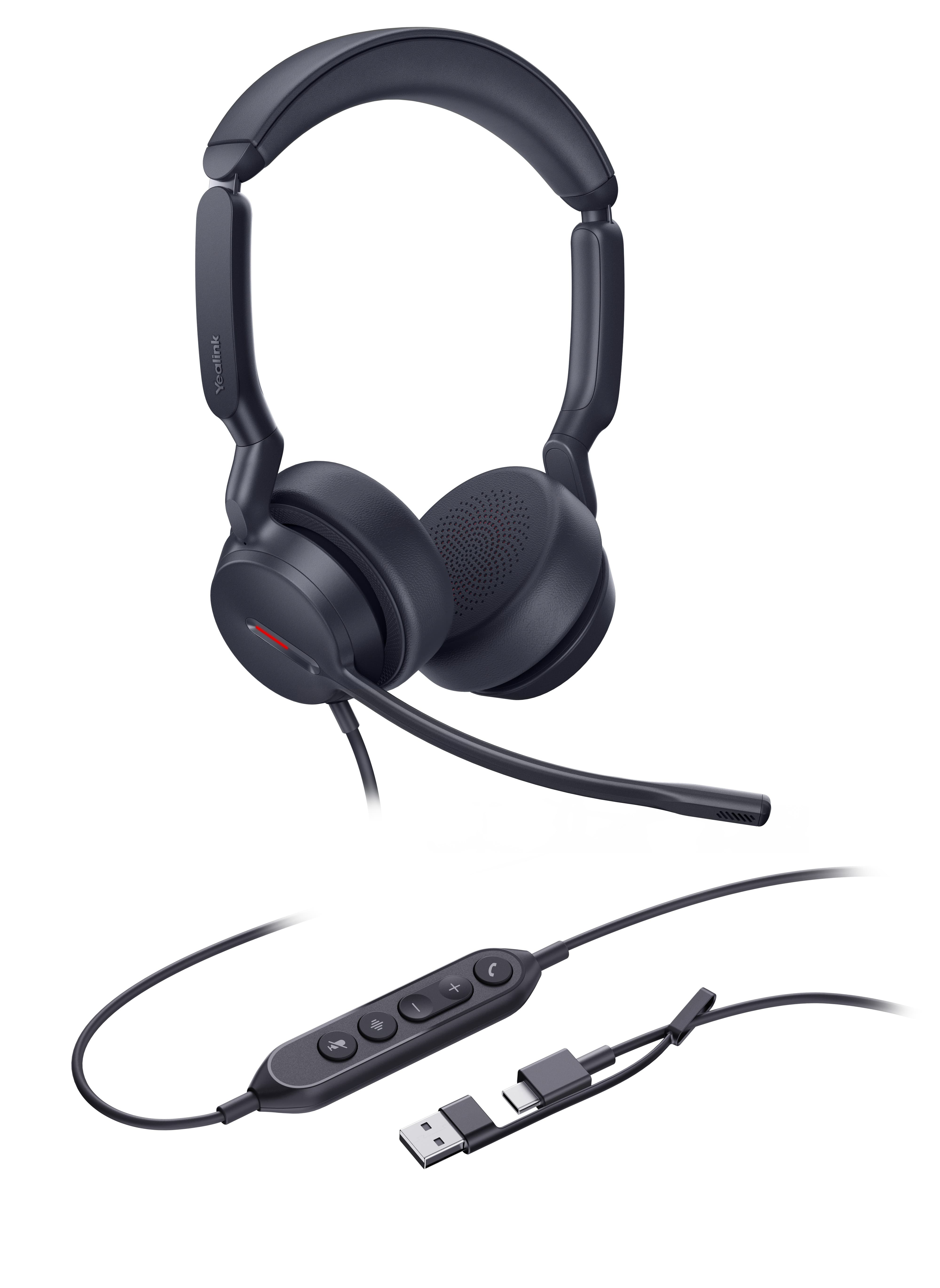 Yealink UH44 Dual UC USB-C A, náhlavná súprava 