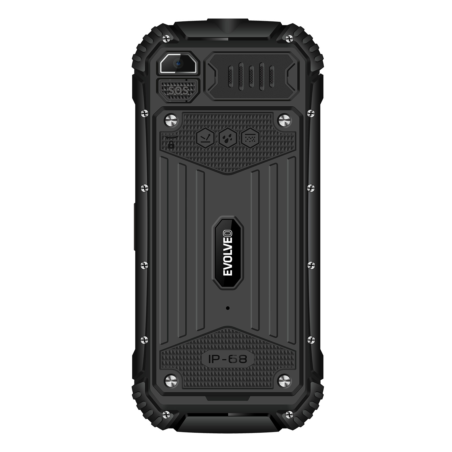 EVOLVEO StrongPhone Q1, IP68 odolný Dual SIM telefón, 2, 4" LCD, 1800mAh, čierny 