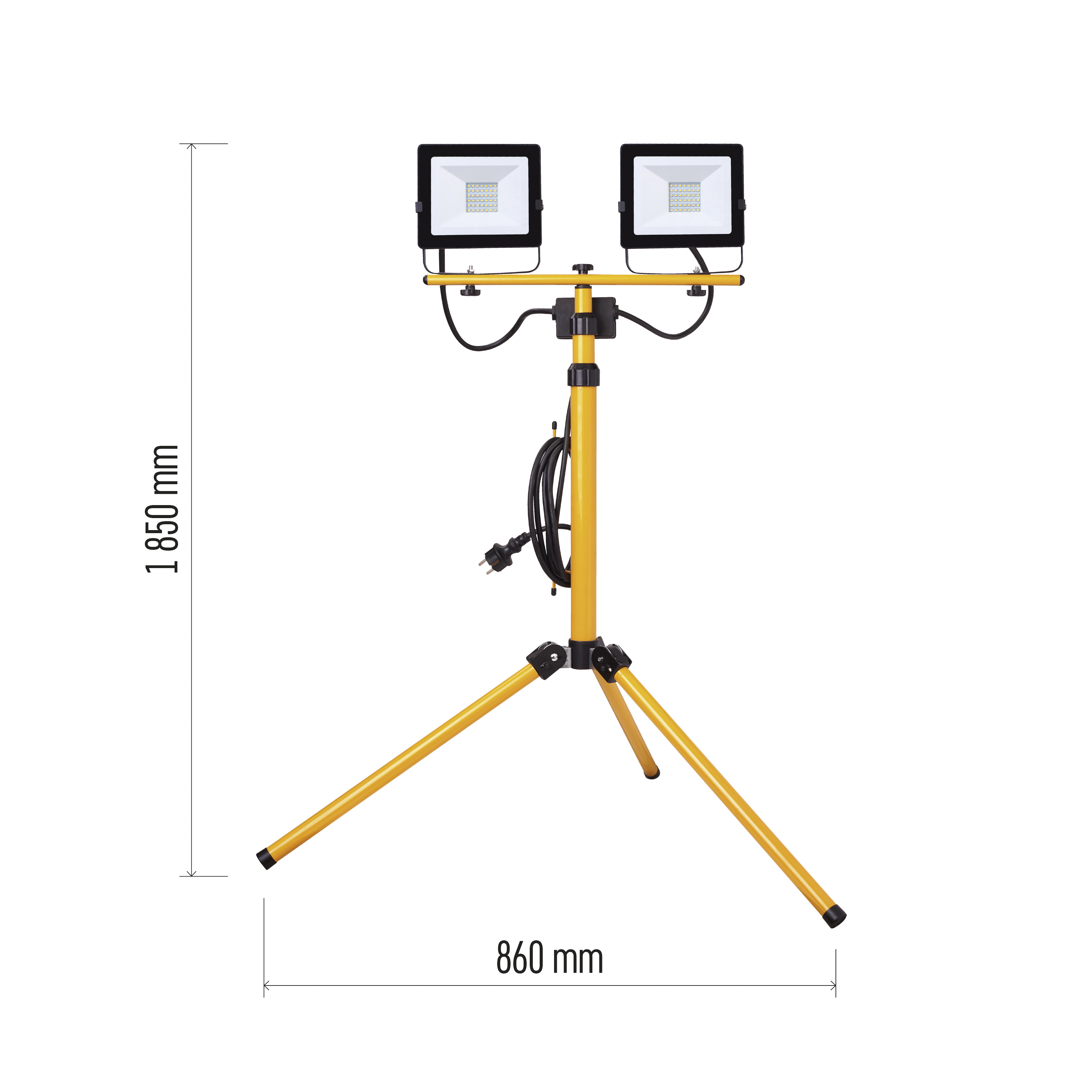LED REFLEKTOR HOBBY SLIM 2× 30W 4800LM + TROJNOŽKA 