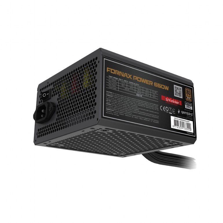 GEMBIRD FX 650W 80+ Bronzia industrial 