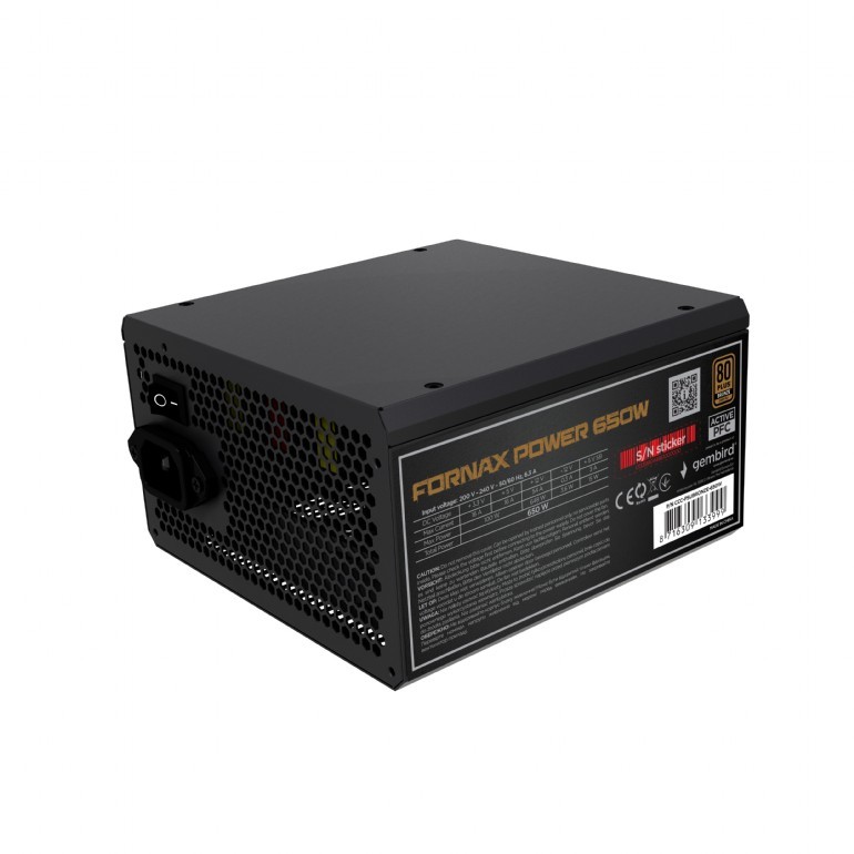 GEMBIRD FX 650W 80+ Bronzia industrial 